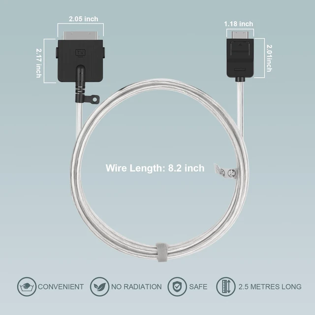 Alt view image 4 of 7 - 8FT One Connect Cable BN39-02688A BN39-02688B for Samsung Neo QLED 8K Smart TV 65" 75" 85" QN800A QN900A QN800B QN900B Series, Silver