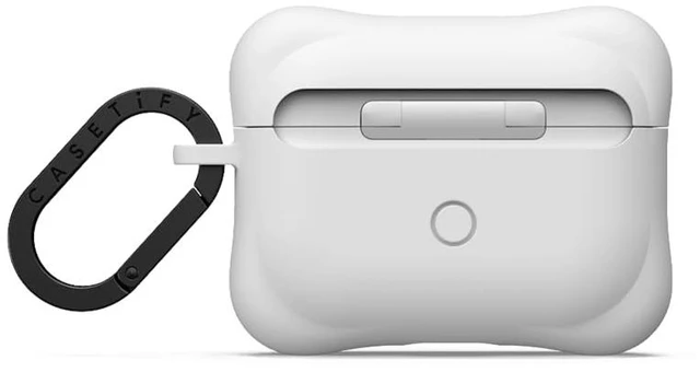 Alt view image 2 of 3 - Ripple Case for AirPods Pro 1/2 - White Soft Silicone Wirelss Charging Compatible Drop Protection