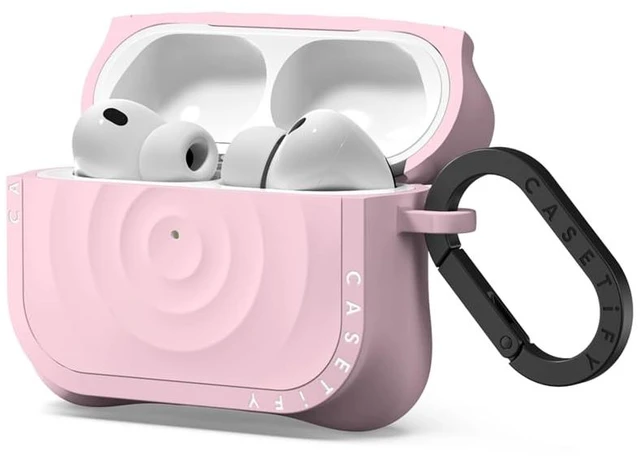 Alt view image 2 of 3 - Ripple Case for AirPods Pro 3 - Primrose Pink Soft Silicone Wirelss Charging Compatible Drop Protection