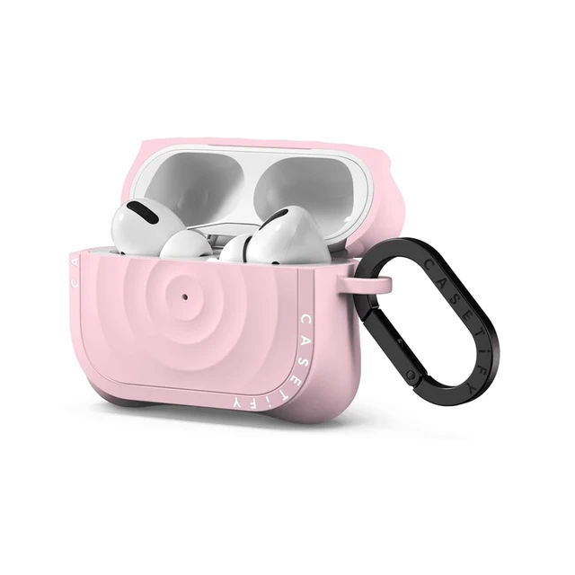 Alt view image 3 of 3 - Ripple Case for AirPods Pro 1/2 - Primrose Pink Soft Silicone Wirelss Charging Compatible Drop Protection