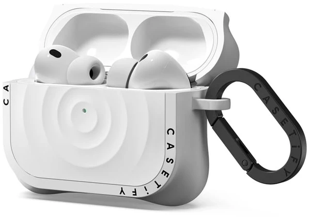 Alt view image 2 of 3 - Ripple Case for AirPods Pro 3 - White Soft Silicone Wirelss Charging Compatible Drop Protection