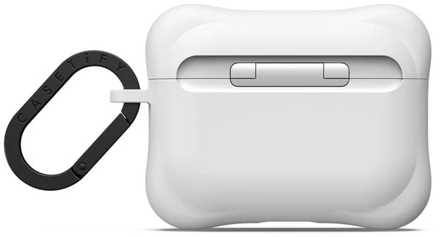 Alt view image 3 of 3 - Ripple Case for AirPods Pro 3 - White Soft Silicone Wirelss Charging Compatible Drop Protection
