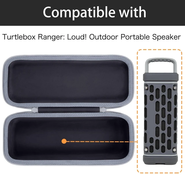Alt view image 2 of 7 - for Turtlebox Ranger Speaker Hard Carrying Travel Case, Black Precision-Molded Interior, Padded Scratch-Resistant Lining, Organized Storage Compartment, Shock Protection