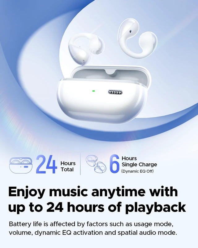 Alt view image 7 of 7 - PearlClip Pro - Open Ear Clip-on Earbuds - White Bluetooth 6.0 LDAC Hi-Res Spatial Sound Comfortable for Sports Workout,12mm Drivers,24H Playtime Fast Charge, IPX5