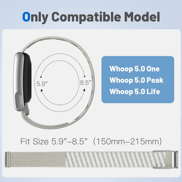 Alt view image 4 of 7 - Nylon Sport Band Compatible with Whoop 5.0 Bands One, Peak & Life MG Breathable Adjustable Waterproof Replacement Wristbands Straps for Whoop Band 5.0 Men Women