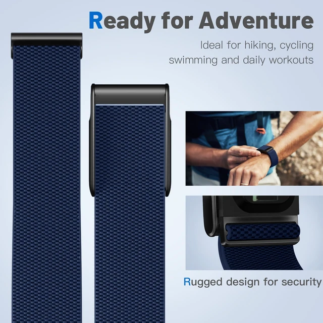 Alt view image 3 of 7 - Nylon Sport Band Compatible with Whoop 5.0 Bands One, Peak & Life MG Breathable Adjustable Waterproof Replacement Wristbands Straps for Whoop Band 5.0 Men Women