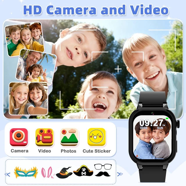 Alt view image 4 of 7 - Smart Watch for Kids, Smart Watch Boys Toys with 40 Games Camera Video Recorder, Music, Alarm, Learn Card, Audiostory, Flashlight,Pedometer, 2 Extra Bands, Gift Toys for 3-12 Years Old Boys(Black)