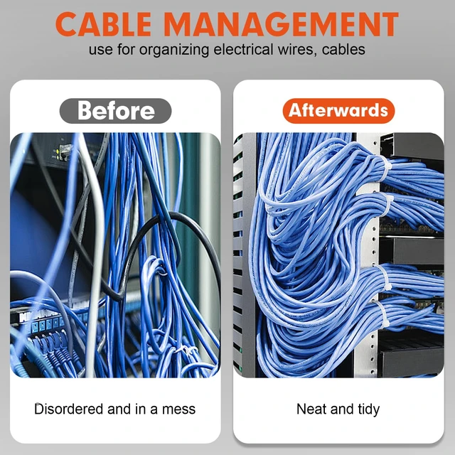 Alt view image 6 of 7 - Zip Ties, 1200pcs White Cable Zip Ties 8 Inch, Heavy Duty Plastic Wire Ties with 70lb Tensile Strength, Self-Locking White Nylon Tie Wraps for Indoor and Outdoor