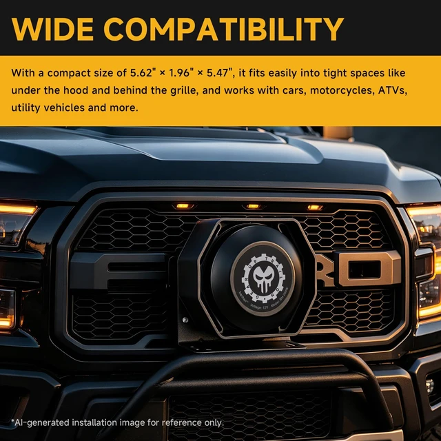 Alt view image 5 of 6 - Police Siren Speaker Horn 12V 150dB PA Siren Speaker for Truck Car Compact Design, Heavy-Duty Housing, 200W High Power, Waterproof, Stable & Durable, Simple Wiring, Universal for 12v Vehicles