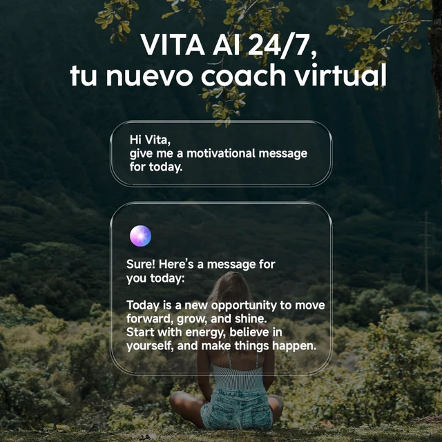 Alt view image 5 of 7 - Viva Lite Smartwatch, 1.85 AMOLED, Built-in GPS, Bluetooth Calls, VITA AI Assistant, Route Navigation, Compass, 100+ Sports Modes, 3ATM Water Resistant, Offline Music Mocha Brown