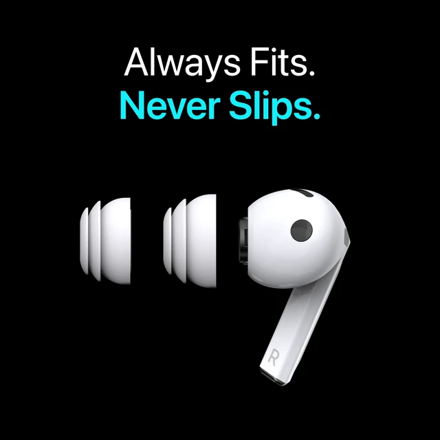 Alt view image 4 of 7 - Premium Multi-Flange Eartips for Galaxy Buds3 Pro (White, Large) Always Fits, Never Slips