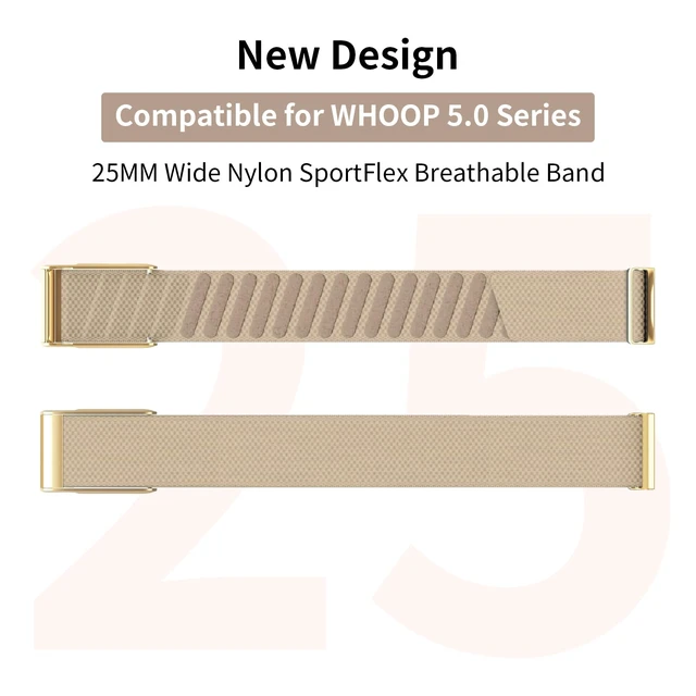 Alt view image 3 of 6 - 3 Pack Nylon SuperKnit Sport Bands Compatible with WHOOP 5.0/MG Band for Men Women - Soft, Breathable & Comfortable, Adjustable Replacement Wristbands Straps- Not Compatible with Gen 4