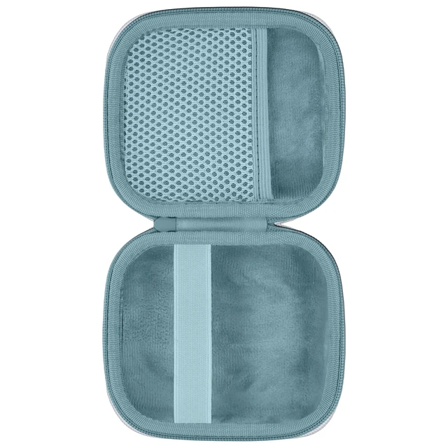 Alt view image 3 of 7 - for Bose New SoundLink Micro 2nd Gen Speaker Protective Case, Blue EVA Hard Shell, Soft Velvet Lining, Durable Wrist Strap, Portable Travel Bag with Carabiner, Mesh Accessory Pocket