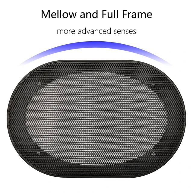 Alt view image 2 of 7 - 4"×6" Speaker Grill Covers, Black Color, 2Pcs ABS Plastic Frame with Metal Mesh, Two-piece Design, Car / Home Audio Speaker Subwoofer Guard Protector
