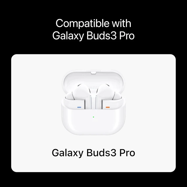 Alt view image 2 of 7 - Premium Multi-Flange Eartips for Galaxy Buds3 Pro (White, Small) Always Fits, Never Slips