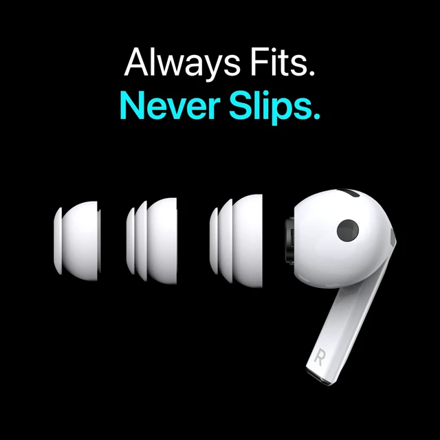 Alt view image 4 of 7 - Premium Multi-Flange Eartips for Galaxy Buds3 Pro (White, Mixed(SML)) Always Fits, Never Slips