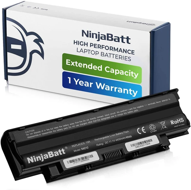Main image of Battery for Dell J1KND N5110 N7110 N5010 N4110 N4010 15R 17R Fits N7010 N4050 N5030 N5050 N5040 M5030 M5040 3520 3550 3750 9T48V 4T7JN 1540 P20G 6 cells 4400mAh 48Wh