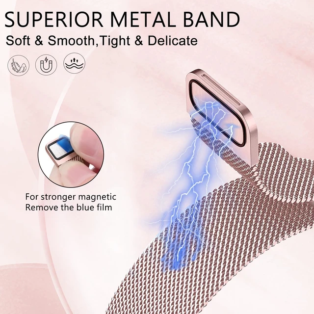 Alt view image 2 of 7 - Compatible with Fitbit Charge 6/Charge 5 Bands for Wmen Men, Metal Mesh Milanese Loop Adjustable Strap Replacement for Fitbit Charge 6/Charge 5 Advanced Fitness & Health Trackers
