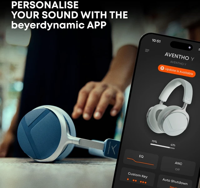 Alt view image 6 of 7 - AVENTHO Y Wireless Bluetooth Headphones, Soft Jade 90-hour battery, ANC, Bluetooth 6.0 multipoint, foldable, replaceable battery