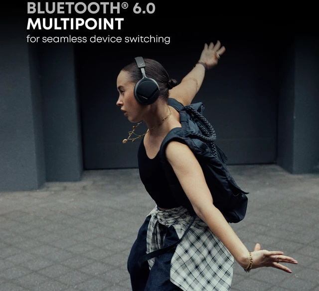 Alt view image 3 of 7 - AVENTHO Y Wireless Bluetooth Headphones, Soft Jade 90-hour battery, ANC, Bluetooth 6.0 multipoint, foldable, replaceable battery