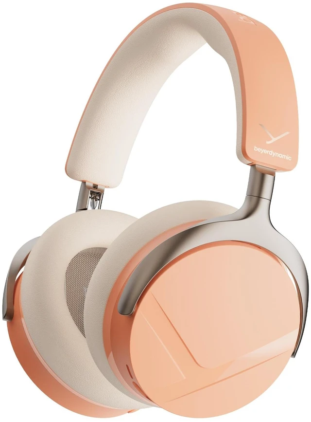 Main image of AVENTHO Y Wireless Bluetooth Headphones, Peach Blush 90-hour battery, ANC, Bluetooth 6.0 multipoint, foldable, replaceable battery