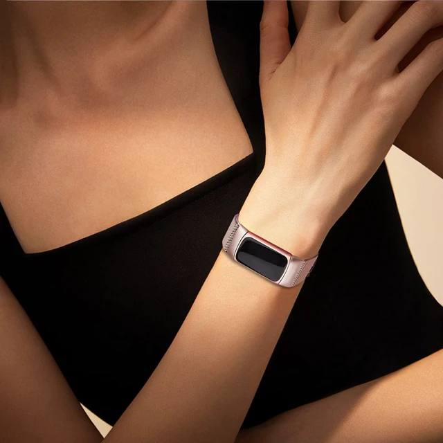 Alt view image 6 of 7 - Compatible with Fitbit Charge 6/Charge 5 Bands for Wmen Men, Metal Mesh Milanese Loop Adjustable Strap Replacement for Fitbit Charge 6/Charge 5 Advanced Fitness & Health Trackers