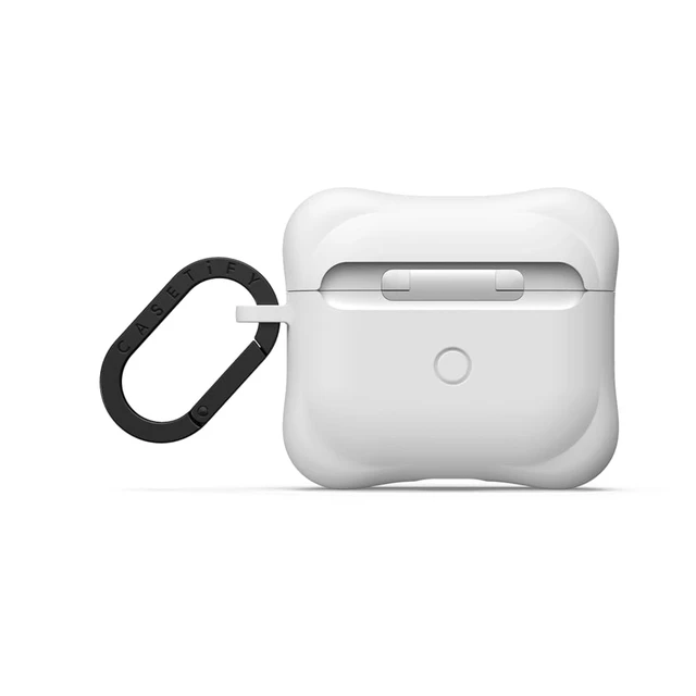 Alt view image 2 of 3 - Ripple Case for AirPods (3rd Generation) - White Soft Silicone Wirelss Charging Compatible Drop Protection