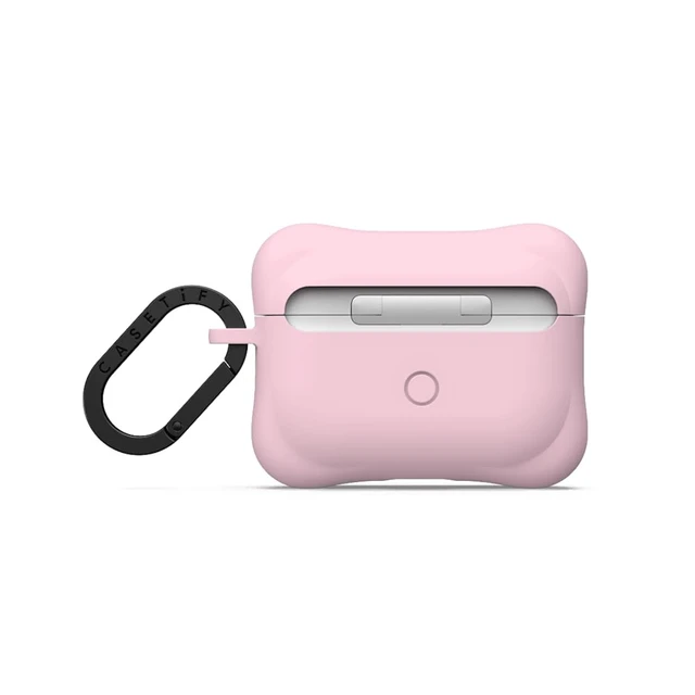 Alt view image 2 of 3 - Ripple Case for AirPods Pro 1/2 - Primrose Pink Soft Silicone Wirelss Charging Compatible Drop Protection