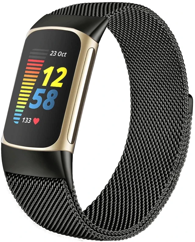 Main image of Compatible with Fitbit Charge 6/Charge 5 Bands for Wmen Men, Metal Mesh Milanese Loop Adjustable Strap Replacement for Fitbit Charge 6/Charge 5 Advanced Fitness & Health Trackers
