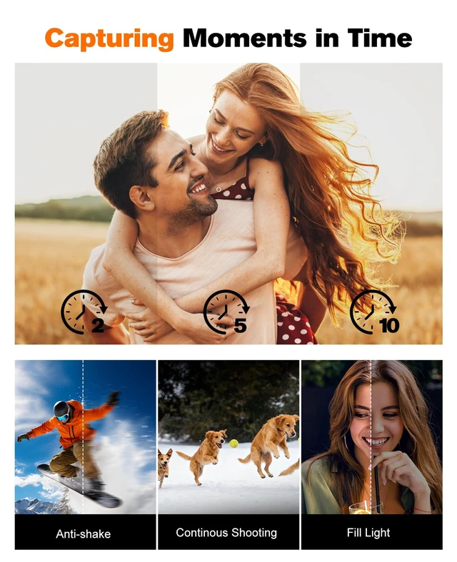 Alt view image 2 of 7 - Digital Camera, 4K Portable Point and Shoot Camera with 32GB SD Card 18X Zoom Autofocus Anti-Shake,2.8" IPS Screen with OTG Adapter,Compact Small Camera for Kids Teens Beginners Students