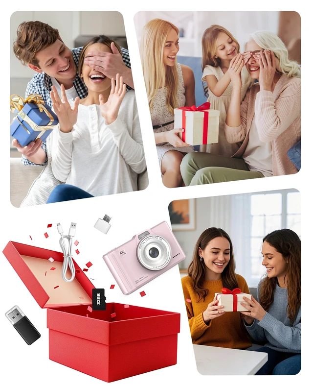 Alt view image 7 of 7 - Digital Camera, 4K Portable Point and Shoot Camera with 32GB SD Card 18X Zoom Autofocus Anti-Shake,2.8" IPS Screen with OTG Adapter,Compact Small Camera for Kids Teens Beginners Students