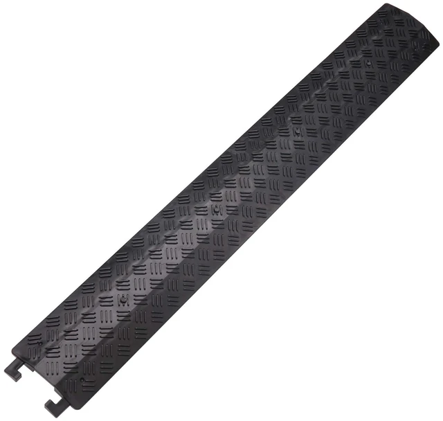 Main image of Small 1 Piece - Floor Cord Cover Cord Protector Drop Over Drop Trak Cable Ramp for Office Warehouse - Black