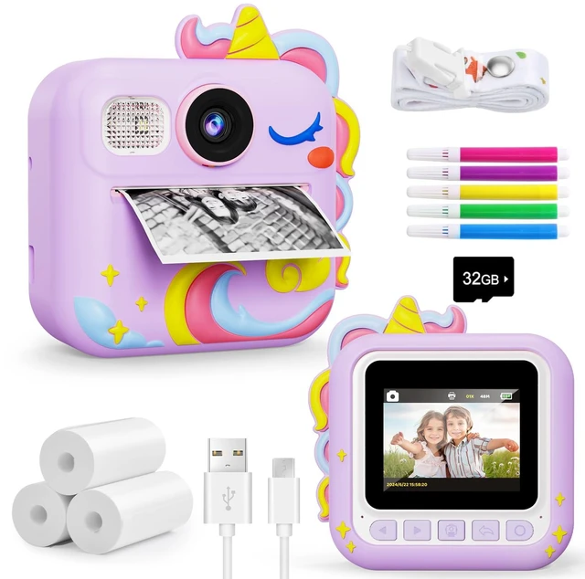 Main image of Kids Camera Instant Print, Toddler Cameras Christmas Birthday Gifts for Girls Age 3-12, Digital Video Instant Printable Camera for Kids,Toys for Ages 5-7 Girls (Purple)