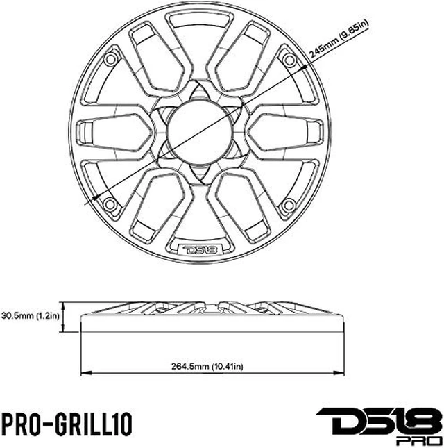 Alt view image 2 of 4 - PRO-GRILL10 Speaker Cover - 10-Inch Car Audio Plastic Universal Speaker Grill Cover, Cover and Protect Your Speakers - Black - Set of 2