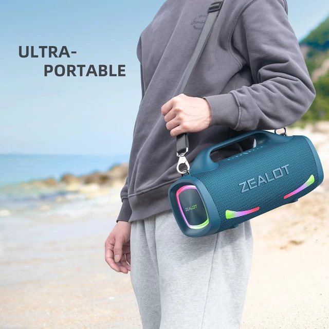 Alt view image 7 of 7 - Bluetooth Speaker, 150W Peak Booming Sound Speakers Wireless, Dual Pairing, XBass, BT 5.3, 24000mAh Power Bank, Portable Outdoor Waterproof Speaker for Camping, Beach PartyDark Blue