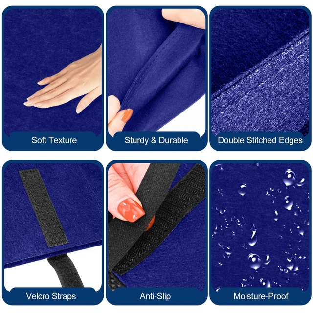 Alt view image 3 of 7 - 60"65" TV Cover for Moving, Thick Felt Dust Anti-Scratch, Blue TV Screen Cover with Bottom Strap for TV Moving, Home Renovation & Pet Scratch or Other Furniture