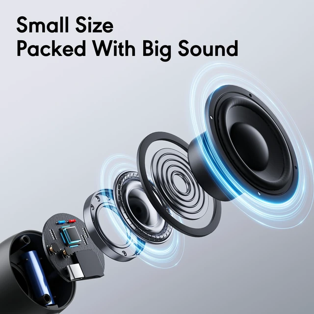 Alt view image 5 of 7 - Portable Bluetooth Speaker, Ultra Compact with Bluetooth 5.4 & TF Card Slot 10H Playtime, TWS Stereo, Hands-Free Calling, Perfect Wireless Mini Speaker for Travel, Outdoor, Gifts
