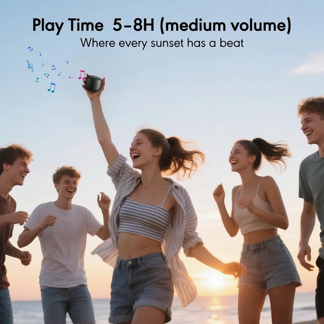 Alt view image 7 of 7 - Portable Bluetooth Speaker, Ultra Compact with Bluetooth 5.4 & TF Card Slot 10H Playtime, TWS Stereo, Hands-Free Calling, Perfect Wireless Mini Speaker for Travel, Outdoor, Gifts