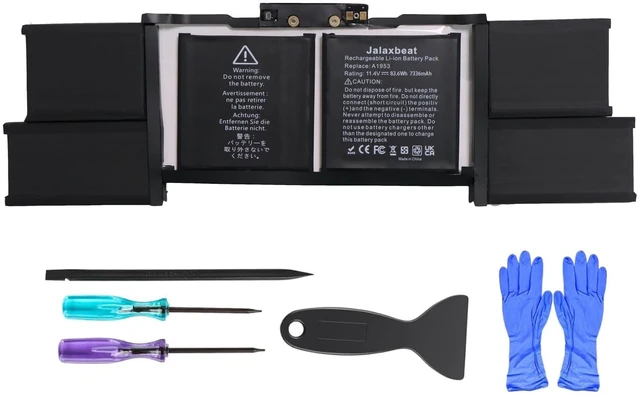 Main image of A1990 A1953 Battery Replacement for MacBook Pro 15" A1990 (Mid 2018 2019) EMC 3215 3359 MV902LL/A MV912LL/A MV922LL/A MV932LL/A MV942LL/A MV952LL/A MR962LL/A MV962LL/A MV972LL/A MV902B/A