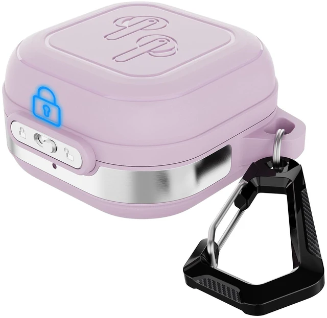 Main image of for Galaxy Buds 4 Pro Case & Galaxy Buds 4 Case (2026), Muted Lilac Secure Lock Case with Keychain, Full-Body Shockproof Armor Protective Cover