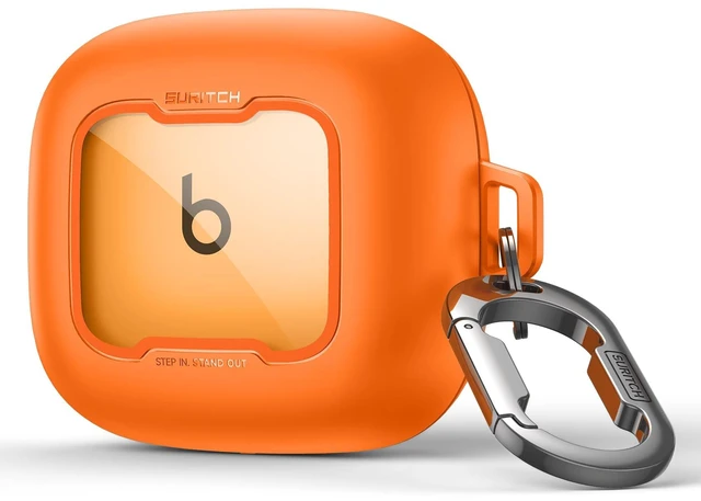 Main image of for Beats Powerbeats Pro 2 Case Cover, Magnetic Locking Cases for Beats Powerbeats Pro 2 2025, Shockproof Bumper Protective Covers with Carabiner & Keyring & Cleaner Kit, Orange