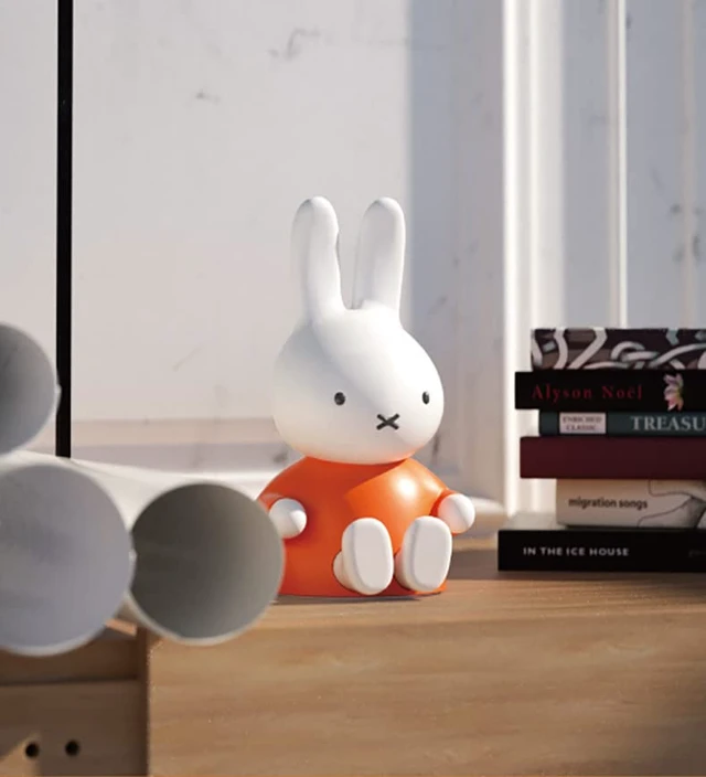 Alt view image 6 of 6 - Miffy Portable Bluetooth Speakers, Cute Portable Wireless Speakers with Loud Stereo Sound, Built-in Mic, TF-Card Slot, Dual Pairing,40H Playtime for Room, Desk Decor, for her (Lite-Blue)