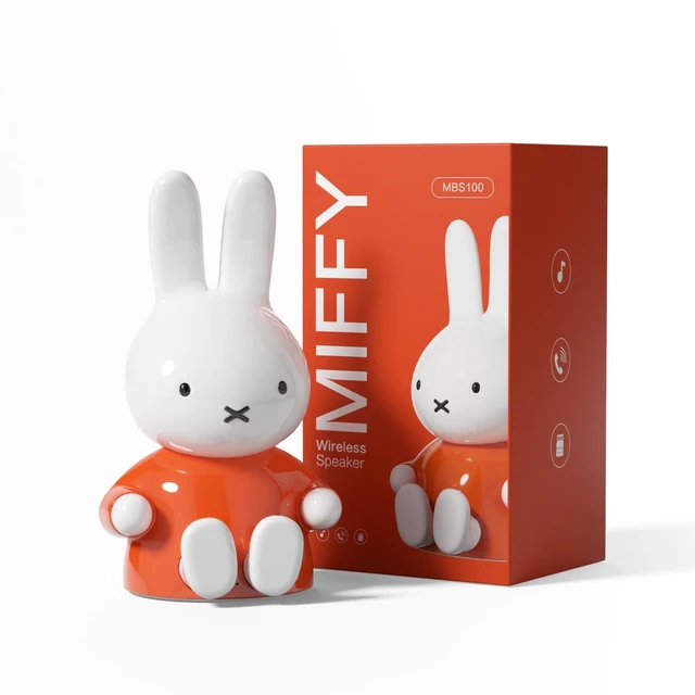 Main image of Miffy Portable Bluetooth Speakers, Cute Portable Wireless Speakers with Loud Stereo Sound, Built-in Mic, TF-Card Slot, Dual Pairing,40H Playtime for Room, Desk Decor, for her (Orange)