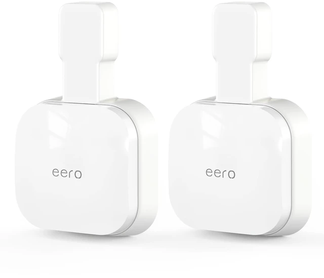 Main image of Outlet Wall Mount Compatible with eero 7, 2 Pack No Drill, Hidden Cable Management, Neat Setup, Saves Space, Compatible with eero 7 Dual-Band Mesh Wi-Fi 7 Router