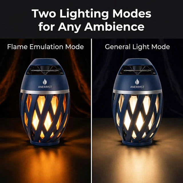 Alt view image 7 of 7 - Outdoor Bluetooth Speakers with LED Torch Light, for Dad Wireless & Waterproof Speaker for Garden, Patio, 360° Sound, 24-Hour Playtime - Ideal Present for Men (Blue)