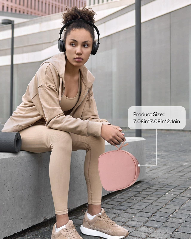 Alt view image 7 of 7 - Headphone Case Soft for JBL Tune 510BT/520BT/500BT/720BT/Sony WH-CH520/720 Fits BERIBES/SoundCore Q20/30/TOZO/KVIDIO/JLab/Bose, Ultra-Thin Headphones Case Bag Travel Carrying Universal