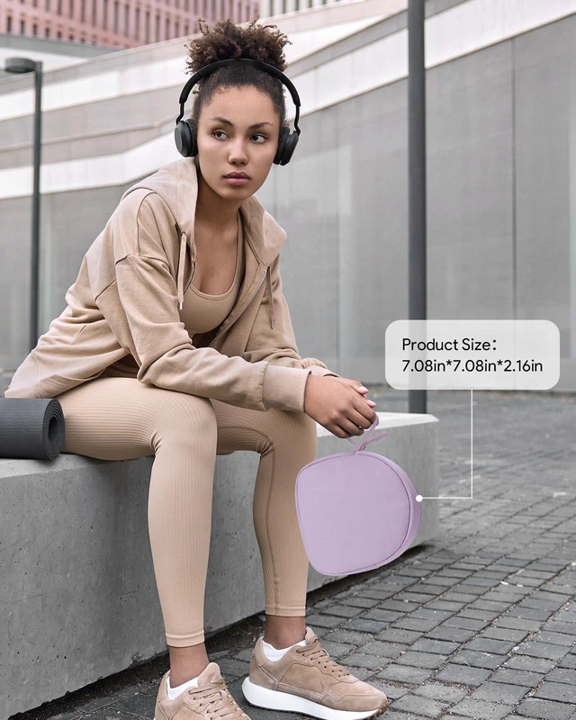 Alt view image 7 of 7 - Headphone Case Soft for JBL Tune 510BT/520BT/500BT/720BT/Sony WH-CH520/720 Fits BERIBES/SoundCore Q20/30/TOZO/KVIDIO/JLab/Bose, Ultra-Thin Headphones Case Bag Travel Carrying Universal
