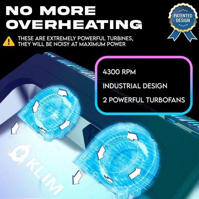 Alt view image 2 of 7 - Everest Laptop Cooling Pad with RGB Lights, Turbo Fan 4300 RPM, 14-17.3 in Helps Prevent Overheating and Extends Device Lifespan, Detachable Foam Seal, Bonus USB Port for Accessories