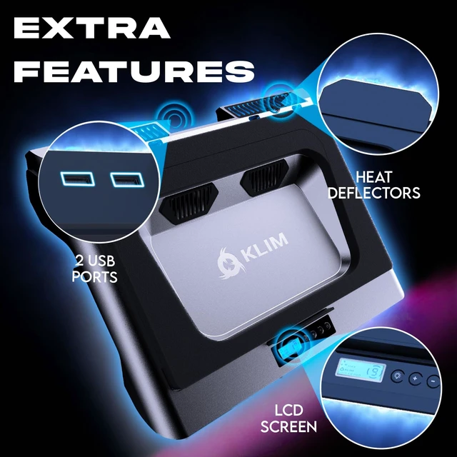 Alt view image 6 of 7 - Everest Laptop Cooling Pad with RGB Lights, Turbo Fan 4300 RPM, 14-17.3 in Helps Prevent Overheating and Extends Device Lifespan, Detachable Foam Seal, Bonus USB Port for Accessories