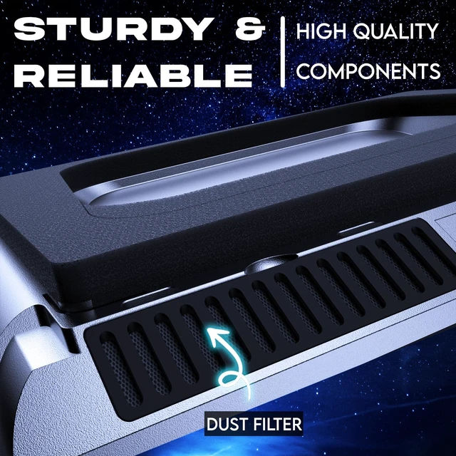 Alt view image 7 of 7 - Everest Laptop Cooling Pad with RGB Lights, Turbo Fan 4300 RPM, 14-17.3 in Helps Prevent Overheating and Extends Device Lifespan, Detachable Foam Seal, Bonus USB Port for Accessories